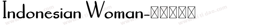 Indonesian Woman字体转换